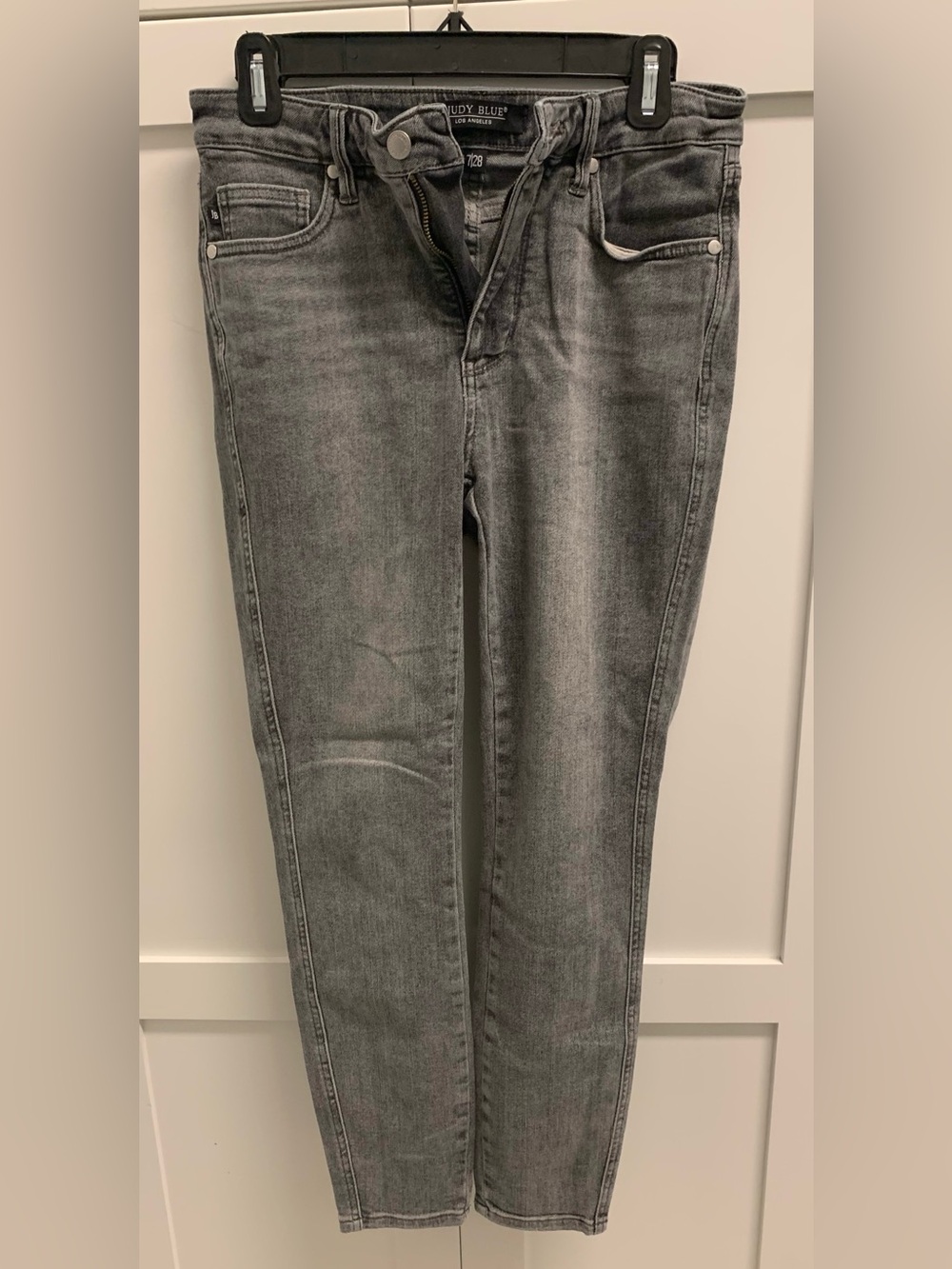 Judy Blue High Waist Tummy Control Gray Skinny Jeans Gray womens size 7, 28